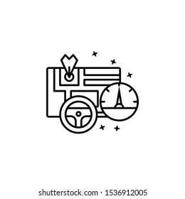 Speedometer gps measure icon. Element of maps and navigator icon