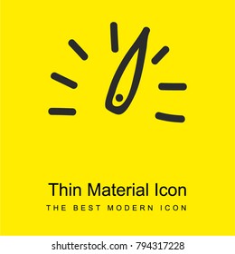 Speedometer hand drawn tool bright yellow material minimal icon or logo design