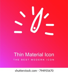 Speedometer hand drawn tool red and pink gradient material white icon minimal design