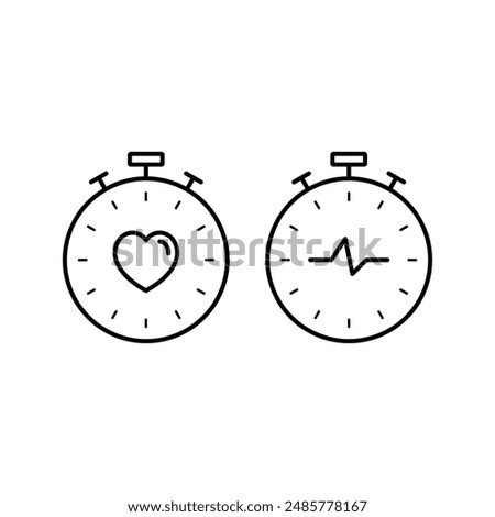 speedometer and heart symbol. speedometer and rhythm. heart health and exercise