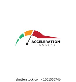 speedometer icon . abstract symbol of speed. template logo design