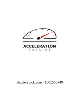 speedometer icon . abstract symbol of speed. template logo design