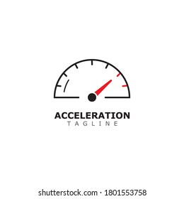 speedometer icon . abstract symbol of speed. template logo design