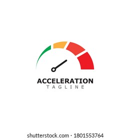speedometer icon . abstract symbol of speed. template logo design