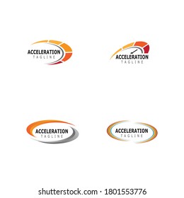 speedometer icon . abstract symbol of speed. template logo design
