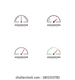 speedometer icon . abstract symbol of speed. template logo design