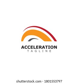 speedometer icon . abstract symbol of speed. template logo design