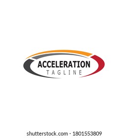 speedometer icon . abstract symbol of speed. template logo design