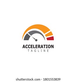 speedometer icon . abstract symbol of speed. template logo design