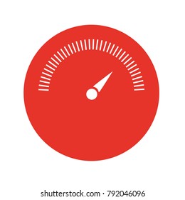 Speedometer icon with arrow. Infographic gauge element. Template for download design. Ready vector illustration in flat style. Car  line icon for web, mobile and infographics. Vector  icon isolated on