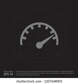 speedometer icon - Black Creative Background - Free vector icon