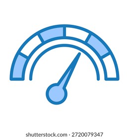 Geschwindigkeitsmesser Symbol blau Dualtone Design Vektorgrafik