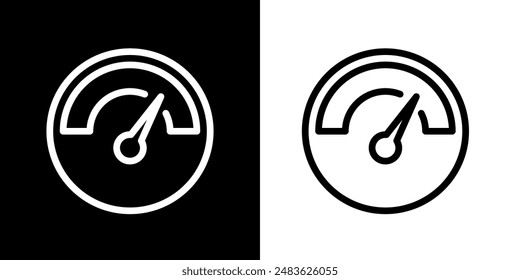 Speedometer icon. Business icon. Target. Work team. Chart. Black icon. Silhouette.