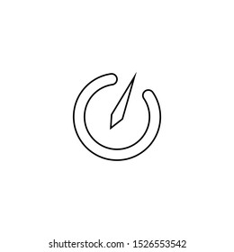 Speedometer icon. Car tachometer symbol. 