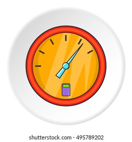 Speedometer icon. Cartoon illustration of speedometer vector icon for web