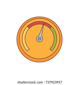 Speedometer icon. Cartoon illustration of Speedometer vector icon for web isolated on white background