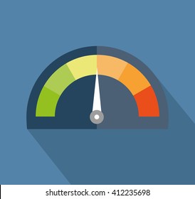 Speedometer icon. Colorful Info-graphic