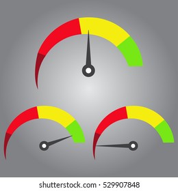 Speedometer icon. Colorful Info-graphic