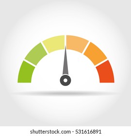 Speedometer icon. Colorful Info-graphic