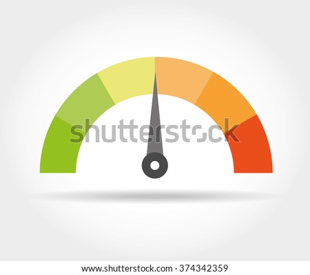 Speedometer icon. Colorful Info-graphic