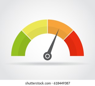 Speedometer Icon Colorful Infographic Gauge Element Stock Vector ...