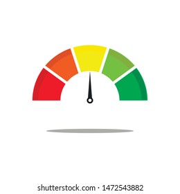 Speedometer icon. Colorful Info-graphic. Vector illustration