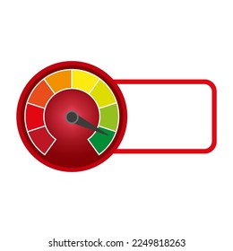 Speedometer icon. Colorful Info-graphic. Vector illustration.