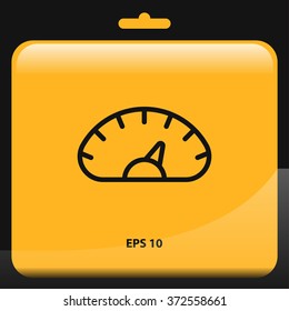 speedometer icon. dashboard vector illustration