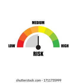 Risk Icon On Speedometer High Risk Stock Vector (Royalty Free ...