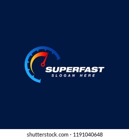 speedometer icon design template. speed indicator vector logo design. 