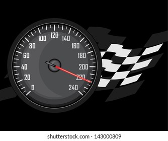 Speedometer. Icon for design. Vector