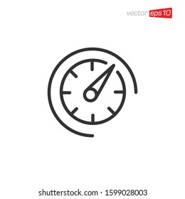 Speedometer Icon Design Vector Illustration