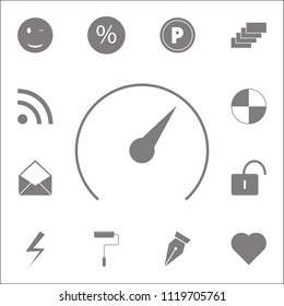 Speedometer icon. Detailed set of minimalistic icons. Premium quality graphic design sign. One of the collection icons for websites, web design, mobile app on white background