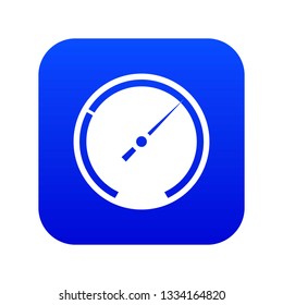 Speedometer icon digital blue for any design isolated on white vector illustration