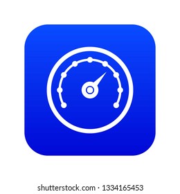 Speedometer icon digital blue for any design isolated on white vector illustration