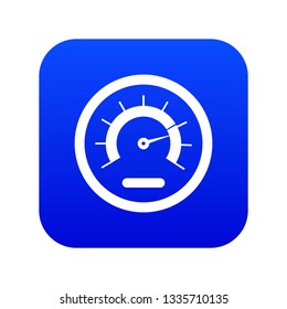 Speedometer icon digital blue for any design isolated on white vector illustration