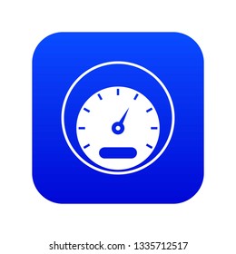 Speedometer icon digital blue for any design isolated on white vector illustration