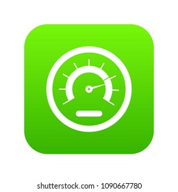 Speedometer icon digital green for any design isolated on white vector illustration