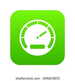 Speedometer icon digital green for any design isolated on white vector illustration
