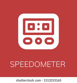  Speedometer icon. Editable  Speedometer icon for web or mobile.