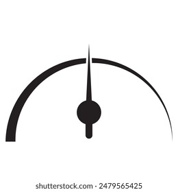 Speedometer icon. Fast Speedometer icon in a white background.  Speed control meter. Vector illustration.