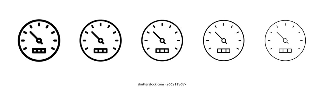 Icono del velocímetro llenó el concepto plano de la señal para el Diseño web.