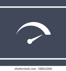 speedometer Icon, flat design style