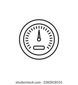 Speedometer icon Flat isolated outline sign
