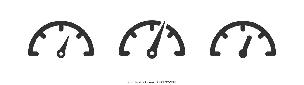Speedometer icon. Gauge meter. Speed indicator.