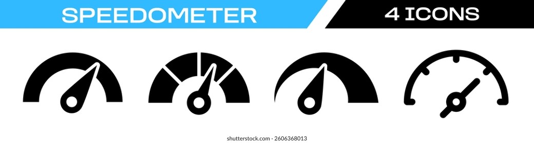 speedometer icon. gauge icon set