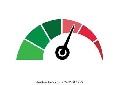 Icono del velocímetro. Icono del indicador. Ilustración vectorial 