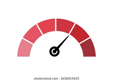 Icono del velocímetro. Icono del indicador. Ilustración vectorial 