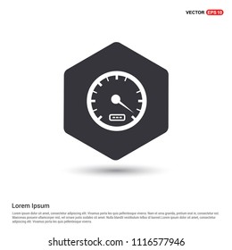 Speedometer Icon Hexa White Background icon template - vector icon