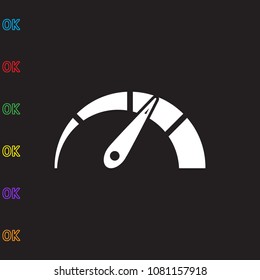 speedometer, icon illustration